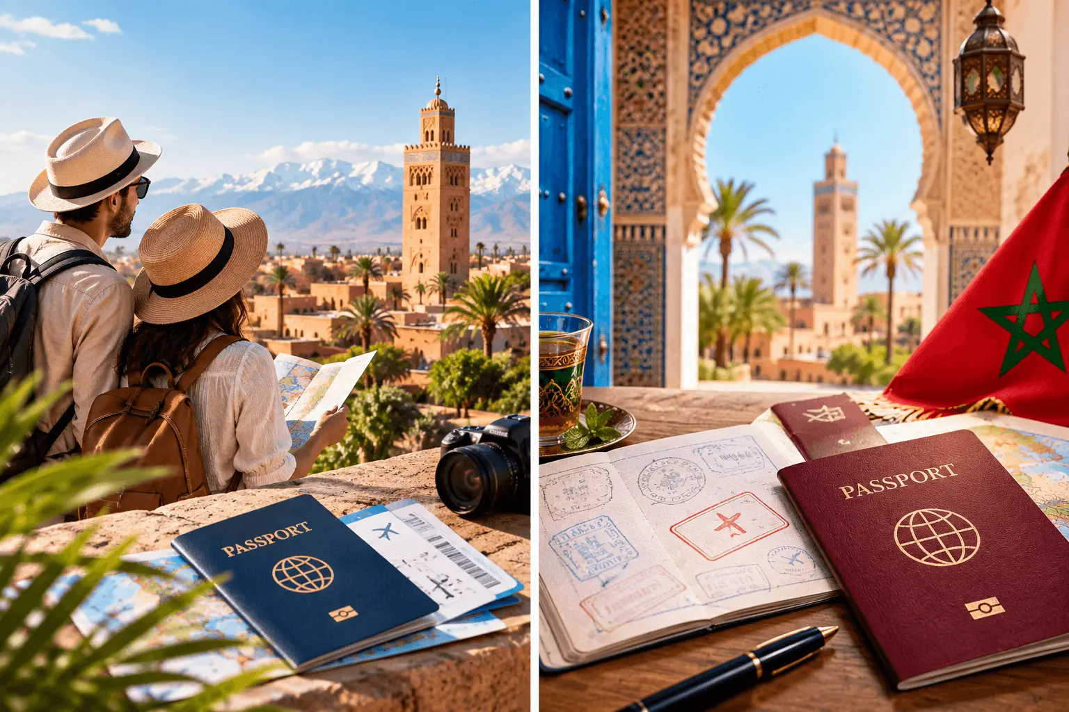 Documents needed to enter Morocco, passport and travel papers
